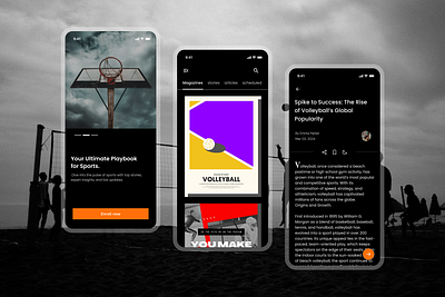 Mobile magazine app app design app mockup article app dark mode funky ui magazine app minimal ui design mobile magazine modern app design neo morphism online magazine sports app sports magazine ui design