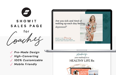 Sales Landing Page Health Coach business landing page course landing page course sales page sales landing page health coach sales page showint course page showit add on showit course page showit sales page showit template showit website