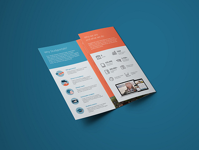 Studyportals leaflet branding graphic design