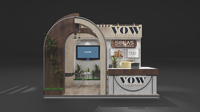 booth design 3d booth render sketchup vray