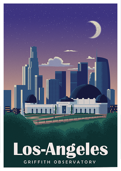 Los Angeles Travel Poster california poster graphic design los angeles los angeles poster los angeles travel poster poster design retro poster retro travel poster travel illustration travel poster vector art