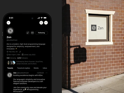 Zen Software Startup Brand Identity and Social Media Branding architecture brand identity branding code coding social media software startup tech techie twitter x zen