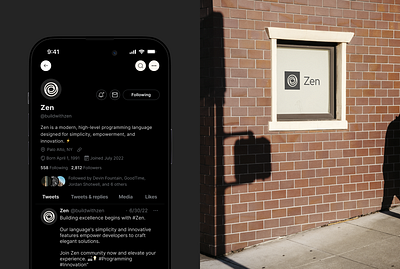 Zen Software Startup Brand Identity and Social Media Branding architecture brand identity branding code coding social media software startup tech techie twitter x zen