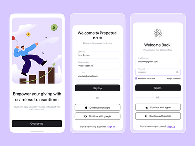 Empower Your Giving with Seamless Transactions! 💡💸 3d creative design illustration design login screen login sign up screen signup screen splash screen trending design ui