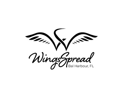 Wings Spread vector logo design