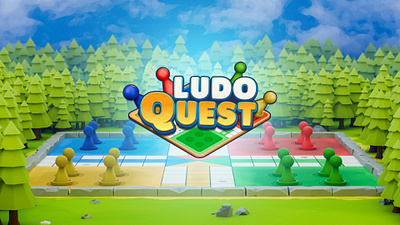 Ludo Quest Online Game UI Design 3d animation blender branding business logo design graphic design illustration logo motion graphics ui