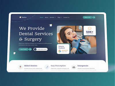 Dental Service Landing Page Design dental landing page design medical web design ui design ux uxui designer web design web designer