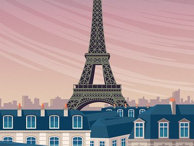 Paris Travel Poster design france france poster france travel poster graphic design paris paris poster paris travel poster poster design retro poster travel poster vector art