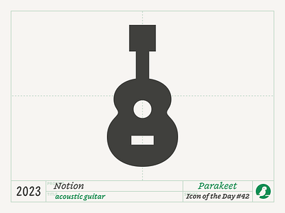 Icon of the Day #42 acoustic design guitar icon icons instrument ios music strings ui vector