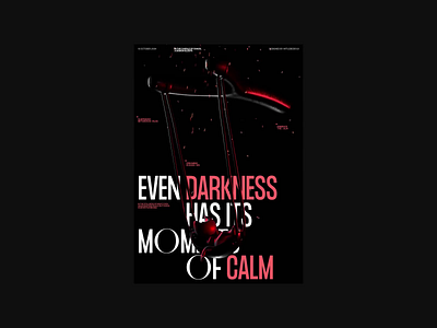 Calm in Darkness [Motion Poster] 3d 3d design animation art direction design experimental figma graphic design layout motion motion graphics poster posters typography ui uidesign uiux visual art visual design webdesign