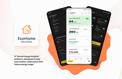 EcoHome Solutions android app android app design dark theme energy insights energy statistics app light theme mobile app mobile app design mobile app ui ux mobile design mobile smart home mobile ui ux smart home smart home app smart home ui ux