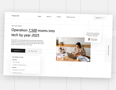 Project A22 - NGO Landing page ngo ui ui design uiux ux ux design web design