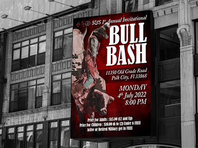 Bull Bash Poster Design boll bash bull bull bash poster bull bash show bull bash ticket bull event bulls creative flyer creative poster event poster flyer design free mockup free poster mockup graphic design mockup set modern flyer modern poster design poster design poster designs red bull