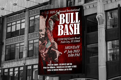 Bull Bash Poster Design boll bash bull bull bash poster bull bash show bull bash ticket bull event bulls creative flyer creative poster event poster flyer design free mockup free poster mockup graphic design mockup set modern flyer modern poster design poster design poster designs red bull