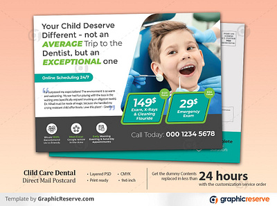 Child Care Dental Service Eddm Postcard Template dental care eddm postcard dental eddm dental service direct mail dental service postcard direct mail eddm direct mail template eddm design template eddm postcard design eddm template every door direct mail healthcare postcard medical postcard