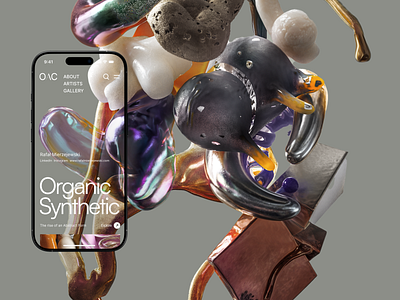 Organic Synthetic: Abstract 3D Form Exploration for UI Design abstract composition app design landing page organic ui website