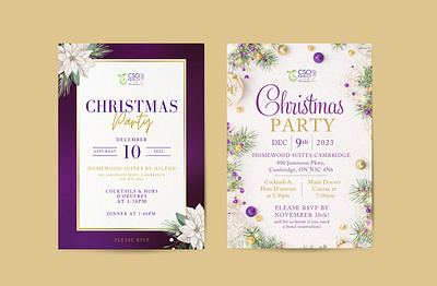 CSO Christmas Invites graphic design print