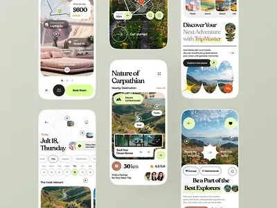 Travel service - Mobile App booking mobile app mobile ui tour tourism tourist travel travel agency travel app trip ui ux vacation