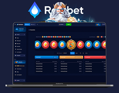 RainBet: Best Crypto Casino bet betting casino crypto esports gambling game design gaming igaming juicyart logo opencase rainbet roulette slot ui ux uiux web design web3