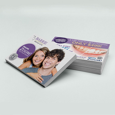 Barrie Dental Arts Postcards graphic design