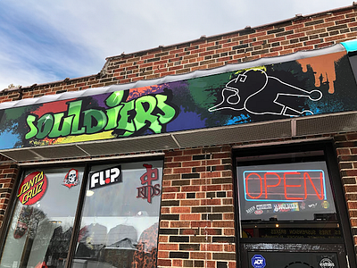 Souldiers Store Sign graphic design sign