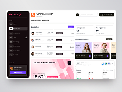 CollabEdge - Product Design for SaaS business design interface managment product product design saas service startup technology ui ux web website