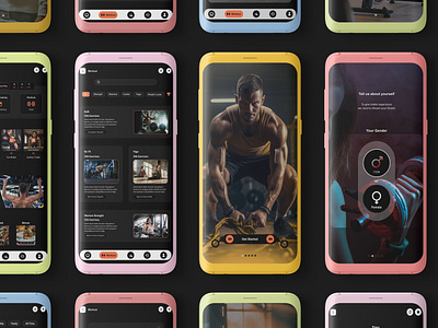 Sleek and Intuitive Fitness Program Mobile App UI/UX Design app appu branding design fitness fitnessapp fitnesstracking graphic design illustration logo mobileapp mobileappdesign typography ui uiux userexperience ux vector website workoutapp