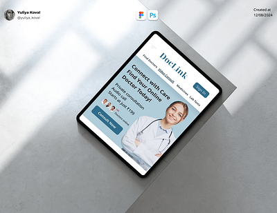 DOCLink: Web Design for Online Medical Services clinic creativedesign design doctor figma medical ui uiux