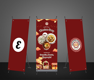 Food Theme Design For X Banner banner design business design design graphic design product design social media design stationery design x banner design