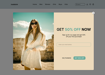 Pop-up overlay Ui Design coupon design design fashion pop up ui user interface web design