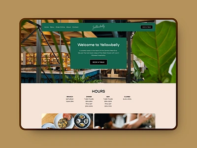 Yellowbelly | Squarespace Web Design restaurant squarespace web design web development