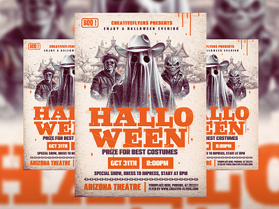 Retro Halloween Poster Design creative creativeflyer creativeflyers design flyer templates graphic design haloween horror movie poster party flyer photoshop poster retro vintage western