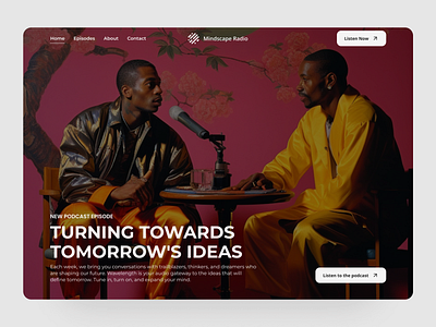 Podcast Wesbite Design Concept audio audio player landing page live music podcast website podcasting radio spotify streaming ui uiux ux website design