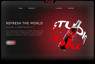 Coca Cola Website app branding design graphic design illustration logo typography ui ux vector