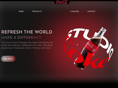 Coca Cola Website app branding design graphic design illustration logo typography ui ux vector