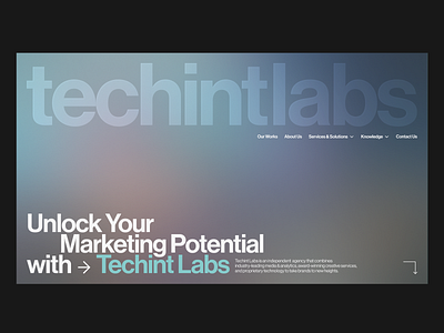 Techint Labs Website Highlights animation bachoodesign clean design desktop gradient helvetica hero interface marketing agency mobile slider testimonials typography ui website