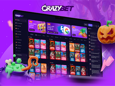 CrazyBet bet betting blockchain casino bet casino dashboard casino online casino ui casino vip casino web crypto casino crypto dashboard gambling game slot igaming ui mini app mobile casino online bet slot ui ux web gambling