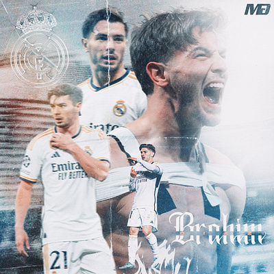 Brahim Diaz diaz digitalart football footballdesign graphic design realmadrid soccer sportsdesign