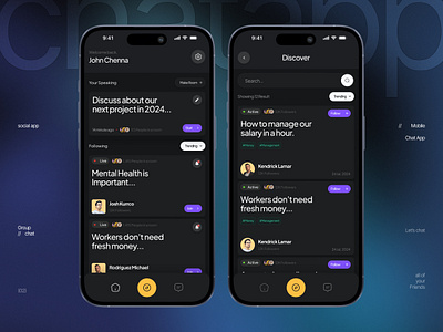 Group Chat App Design app chat app chats clean group chat group chat app message mobile mobile app mobile chat social networking ui