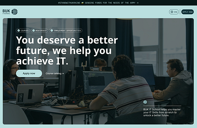 IT School Brand Identity and Web Design (Landing Page) brand identity branding header hero it landing landing page landingpage software tech web webdesign