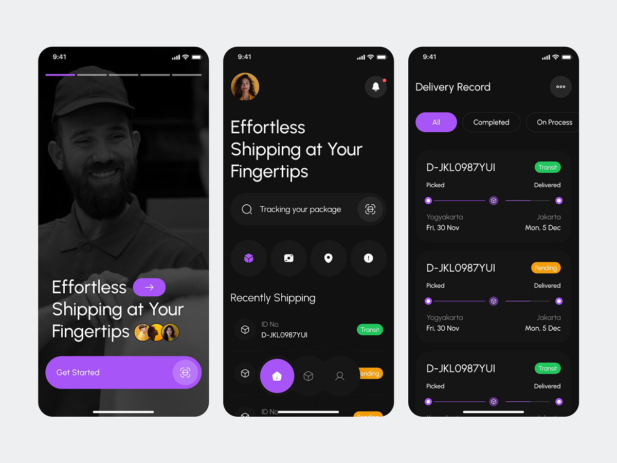 Delivery App Exploration by Fireart UI/UX for Fireart Studio on Dribbble