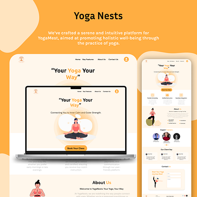 Yoga Nests 3d animation graphic design logo motion graphics ui