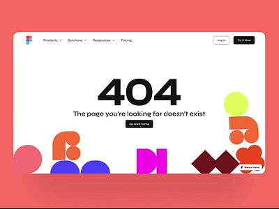 404 Page Design Concept 404 404 error 404 page animation creative error 404 error page error page light mode figma framer landing page ui uiux ux