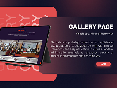 Day 29 of 100 Days Daily UI Challenge: Gallery Page Design 100dayschallenge dailyui dailyuichallenge day29 gallery gallerydesign gallerypage responsivedesign userexperience webdesign webpage wixdesign