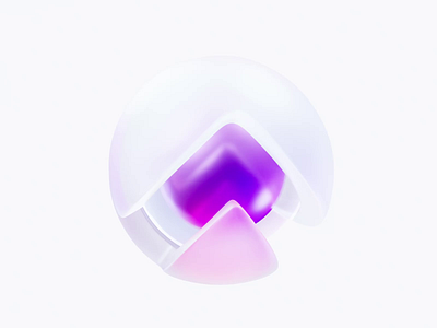 3D Sphere AI-Powered Helper 3d animation asistant blender branding cgi effects glass illustration ios iphone loader logo motion pink thinking ui ux web