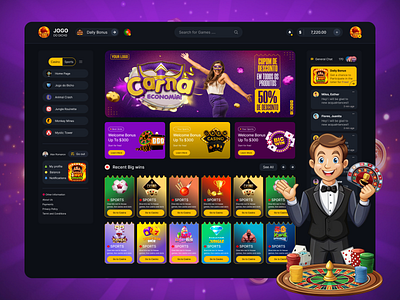 Casino Website Design casino casino game casino interface casino ui ux casino website gambling website