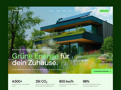 Website concept for solar startup energy figma green energy homepage photovoltaic solar solar energy ui ui design uidesign web web design webdesign website website design