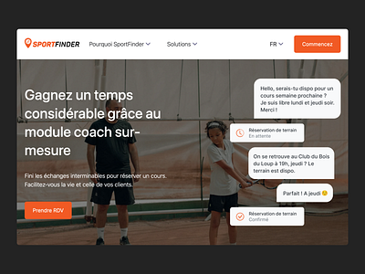 SportFinder UI Webdesign branding coach graphic design healt home interfaces sport ui webdesign