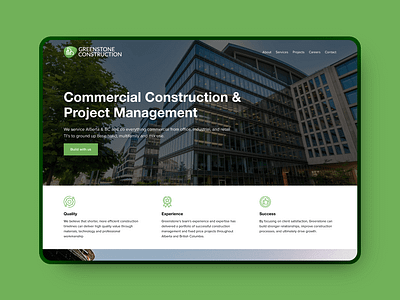 Greenstone Construction | Squarespace Web Design construction squarespace web design web development