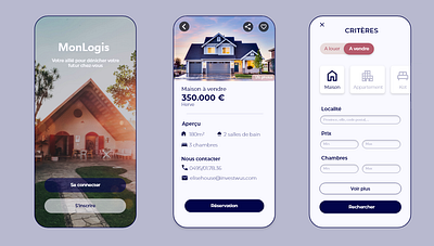 Mobile App Real Estate mobile app real estate ui